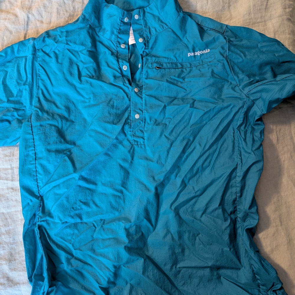 Used Patagonia Blue Button-Up Shirt